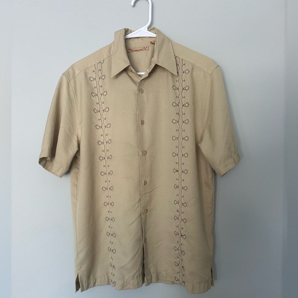 Men's Beige/Tan Short Sleeve Shirt, Western Vibe